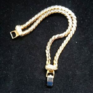 Tara Vintage Double Chain W Stones Goldtone Bracelet
